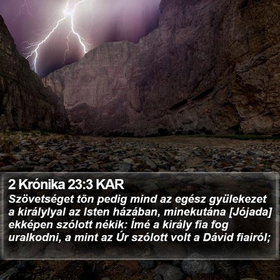 2 Krónika 23:3 KAR Bible Verse Image