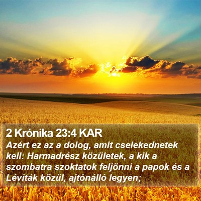 2 Krónika 23:4 KAR Bible Verse Image