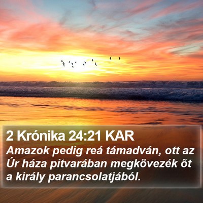 2 Krónika 24:21 KAR Bible Verse Image