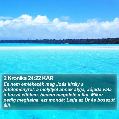 2 Krónika 24:22 KAR Bible Verse Image