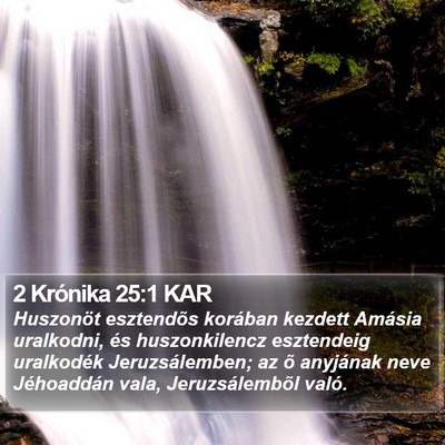 2 Krónika 25:1 KAR Bible Verse Image
