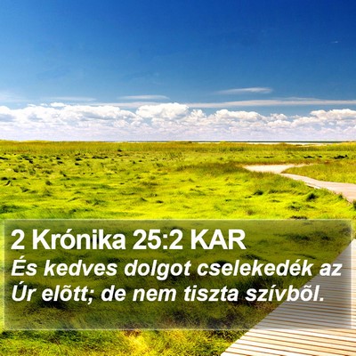 2 Krónika 25:2 KAR Bible Verse Image