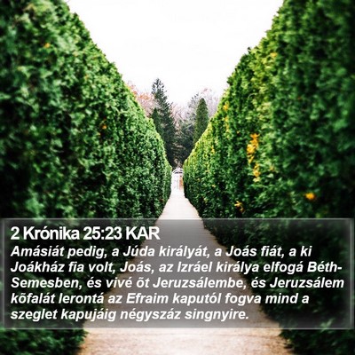 2 Krónika 25:23 KAR Bible Verse Image
