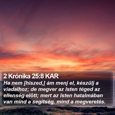 2 Krónika 25:8 KAR Bible Verse Image