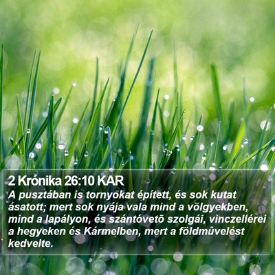 2 Krónika 26:10 KAR Bible Verse Image