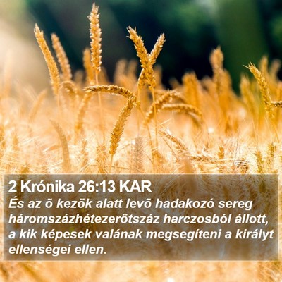 2 Krónika 26:13 KAR Bible Verse Image
