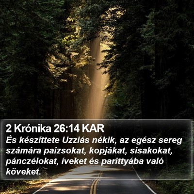 2 Krónika 26:14 KAR Bible Verse Image
