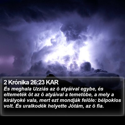 2 Krónika 26:23 KAR Bible Verse Image