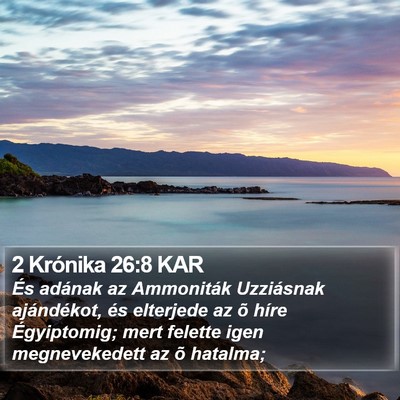 2 Krónika 26:8 KAR Bible Verse Image