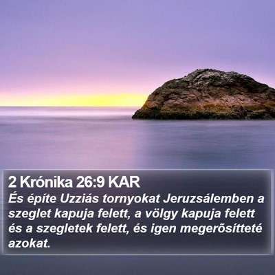 2 Krónika 26:9 KAR Bible Verse Image