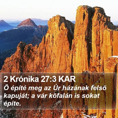 2 Krónika 27:3 KAR Bible Verse Image