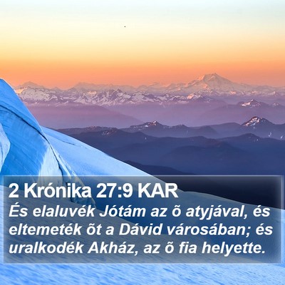 2 Krónika 27:9 KAR Bible Verse Image