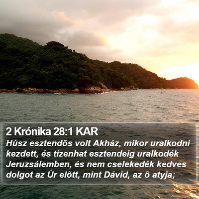 2 Krónika 28:1 KAR Bible Verse Image