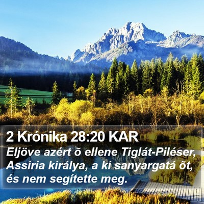 2 Krónika 28:20 KAR Bible Verse Image
