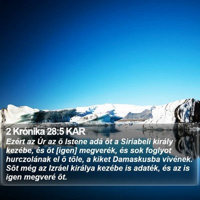 2 Krónika 28:5 KAR Bible Verse Image