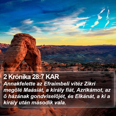2 Krónika 28:7 KAR Bible Verse Image