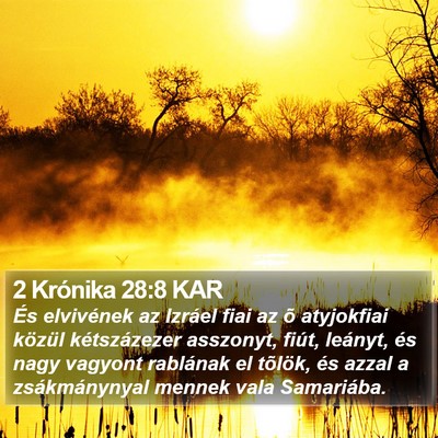 2 Krónika 28:8 KAR Bible Verse Image