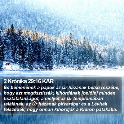 2 Krónika 29:16 KAR Bible Verse Image