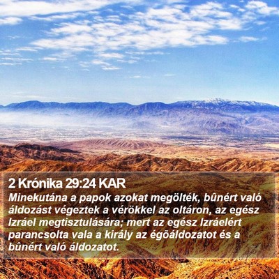 2 Krónika 29:24 KAR Bible Verse Image