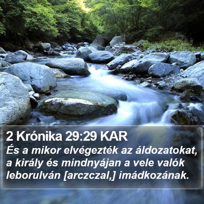 2 Krónika 29:29 KAR Bible Verse Image