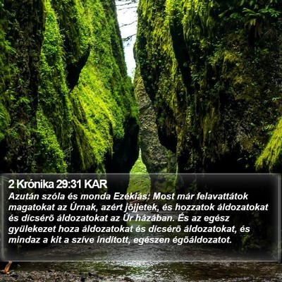 2 Krónika 29:31 KAR Bible Verse Image