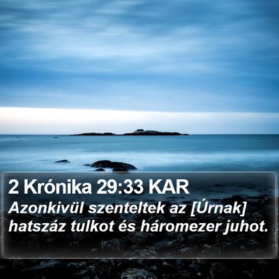2 Krónika 29:33 KAR Bible Verse Image