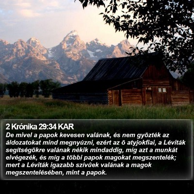 2 Krónika 29:34 KAR Bible Verse Image