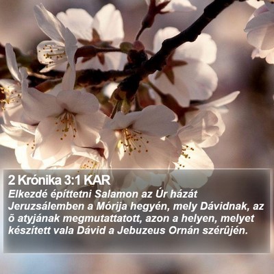 2 Krónika 3:1 KAR Bible Verse Image