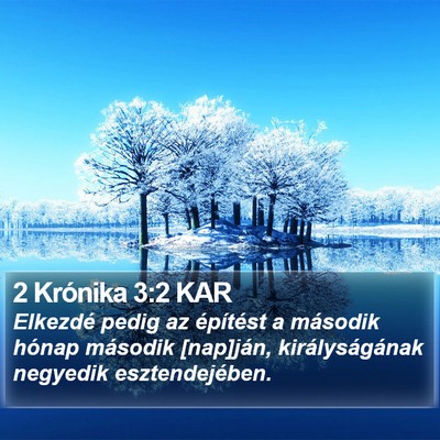 2 Krónika 3:2 KAR Bible Verse Image