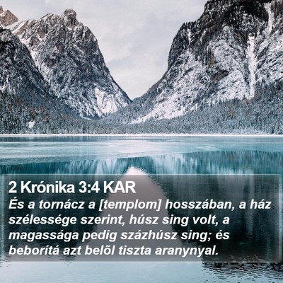 2 Krónika 3:4 KAR Bible Verse Image