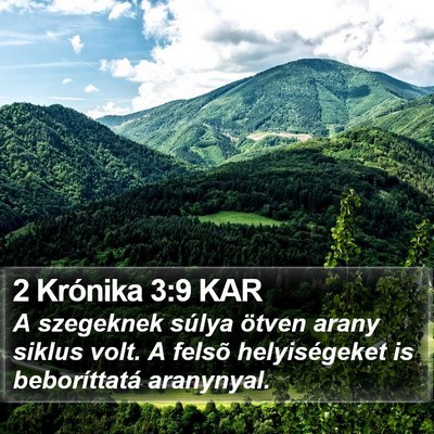 2 Krónika 3:9 KAR Bible Verse Image