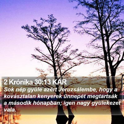 2 Krónika 30:13 KAR Bible Verse Image