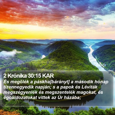2 Krónika 30:15 KAR Bible Verse Image
