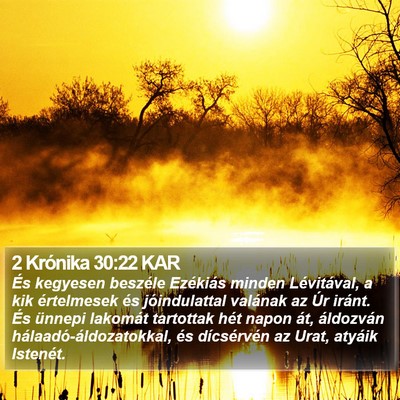2 Krónika 30:22 KAR Bible Verse Image