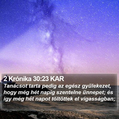 2 Krónika 30:23 KAR Bible Verse Image