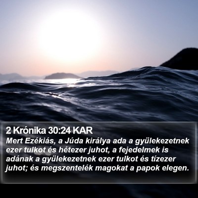 2 Krónika 30:24 KAR Bible Verse Image