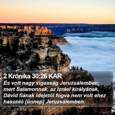 2 Krónika 30:26 KAR Bible Verse Image
