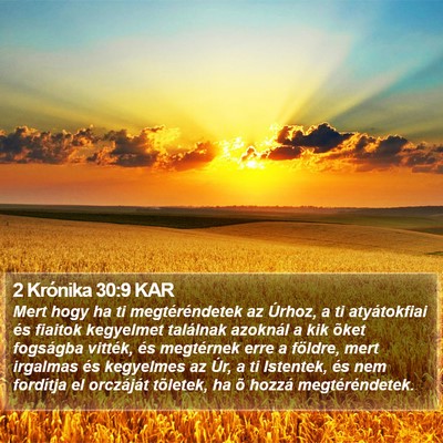 2 Krónika 30:9 KAR Bible Verse Image