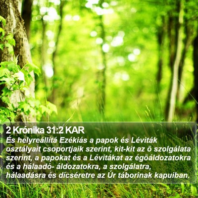 2 Krónika 31:2 KAR Bible Verse Image