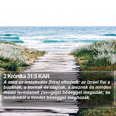 2 Krónika 31:5 KAR Bible Verse Image