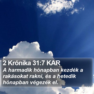 2 Krónika 31:7 KAR Bible Verse Image