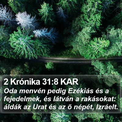 2 Krónika 31:8 KAR Bible Verse Image