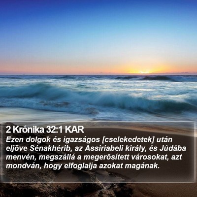 2 Krónika 32:1 KAR Bible Verse Image