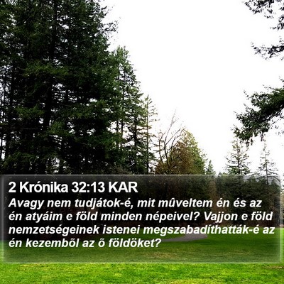 2 Krónika 32:13 KAR Bible Verse Image