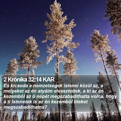 2 Krónika 32:14 KAR Bible Verse Image