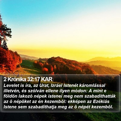 2 Krónika 32:17 KAR Bible Verse Image