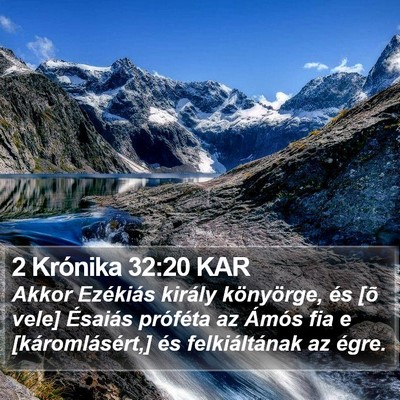 2 Krónika 32:20 KAR Bible Verse Image