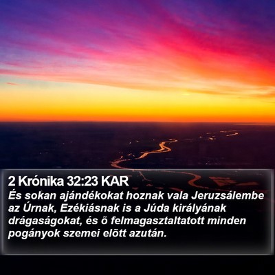 2 Krónika 32:23 KAR Bible Verse Image