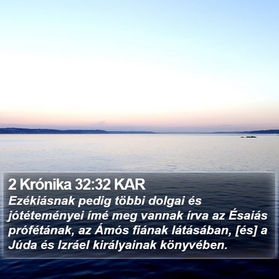 2 Krónika 32:32 KAR Bible Verse Image