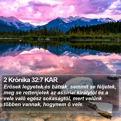 2 Krónika 32:7 KAR Bible Verse Image